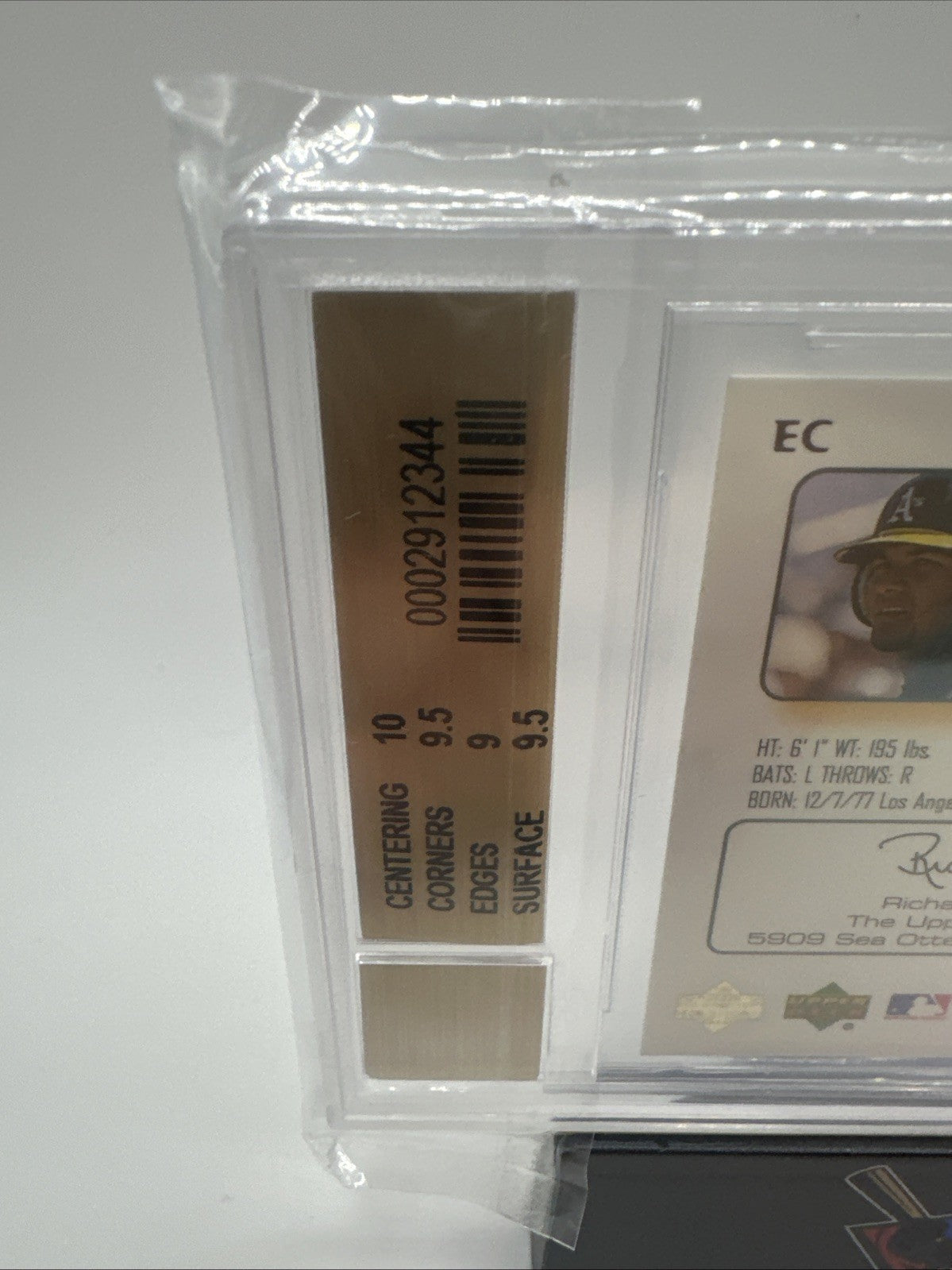 1999 Eric Chavez SP Authentic Signature Ed Upper Deck A's Athletics Signed Auto