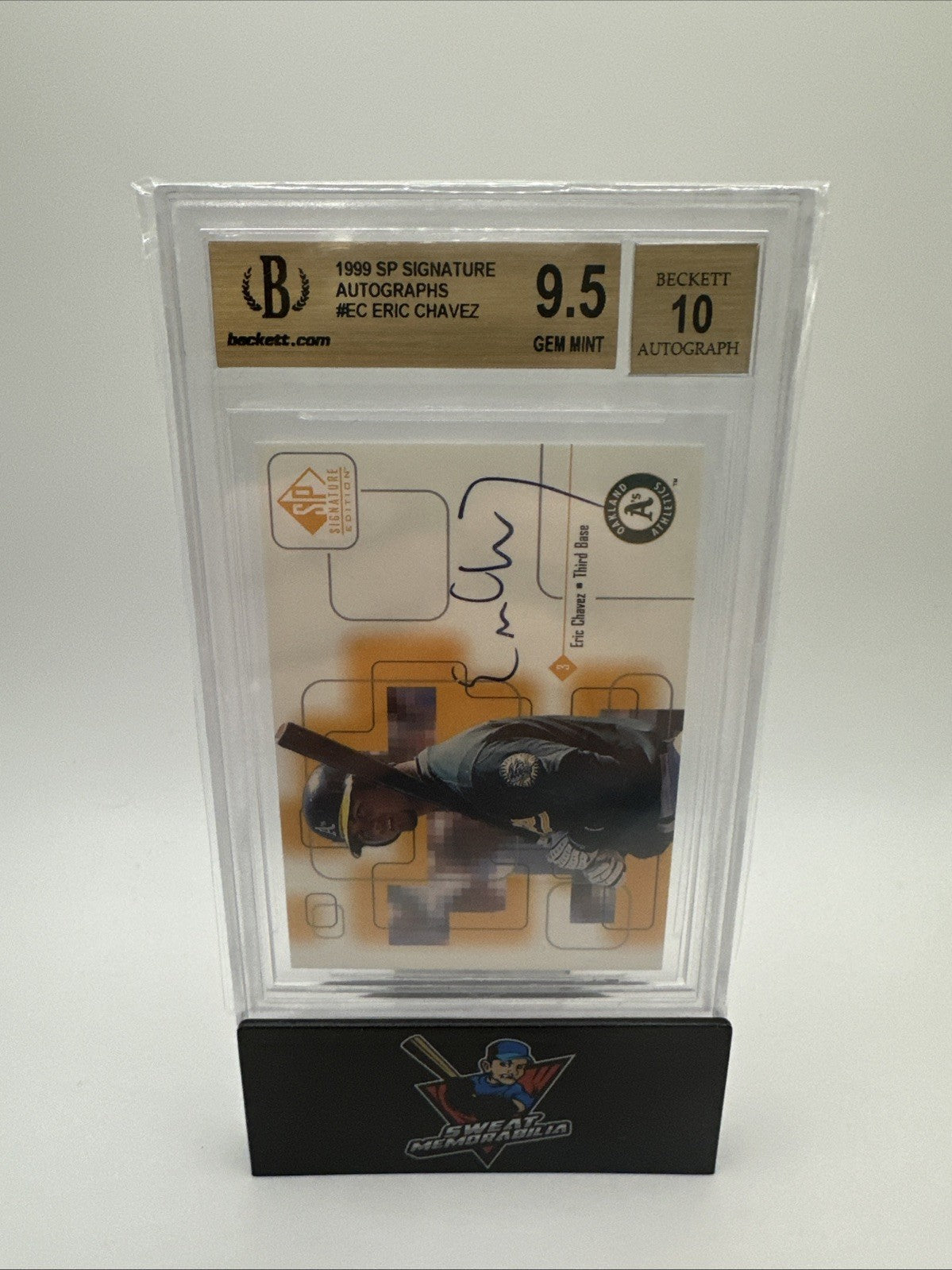 1999 Eric Chavez SP Authentic Signature Ed Upper Deck A's Athletics Signed Auto