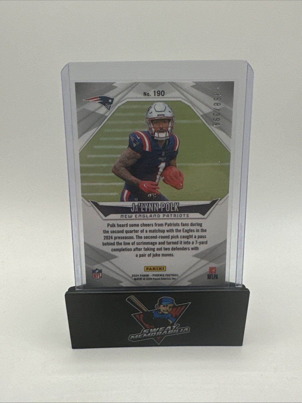 2024 Phoenix Ja'Lynn Polk Phoenix Parallel #190 /399 RC New England Patriots