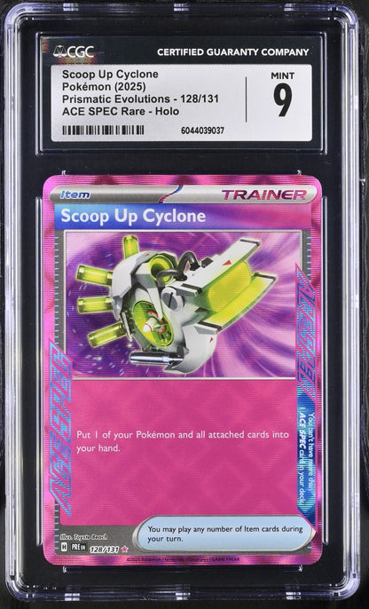 Pokemon 2025 Prismatic Evolutions SCOOP UP CYCLONE #128 CGC 9