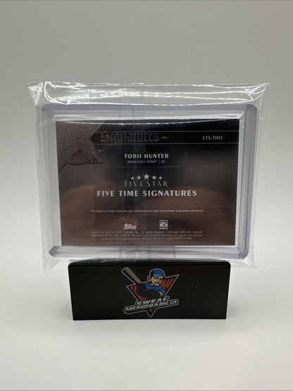 2024 TOPPS FIVE STAR TORII HUNTER 5 FIVE TIME SIGNATURES AUTO /50