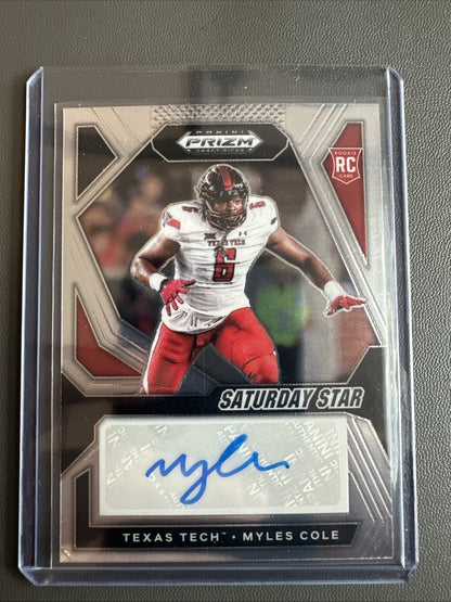 2024 Panini Prizm Saturday Star Auto Myles Cole #SSS-MCE Prizm