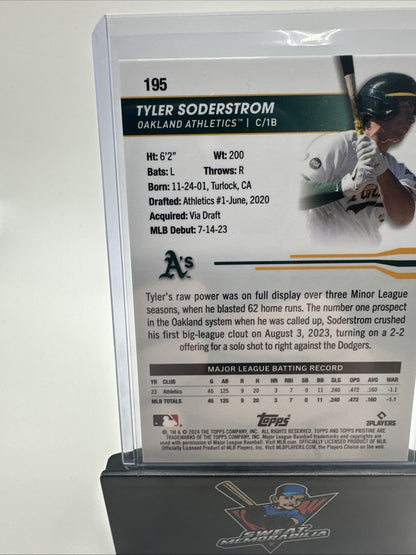 2024 Topps Pristine - Tyler Soderstrom #195 True Blue /50 RC