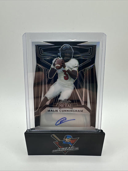 2023 Leaf Metal Football MALIK CUNNINGHAM Auto 3/5