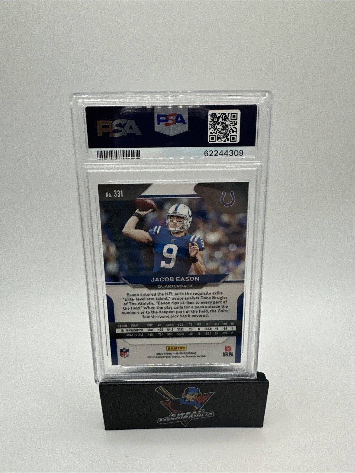 Jacob Eason 2020 Panini Prizm #331 PSA 10 GEM MINT