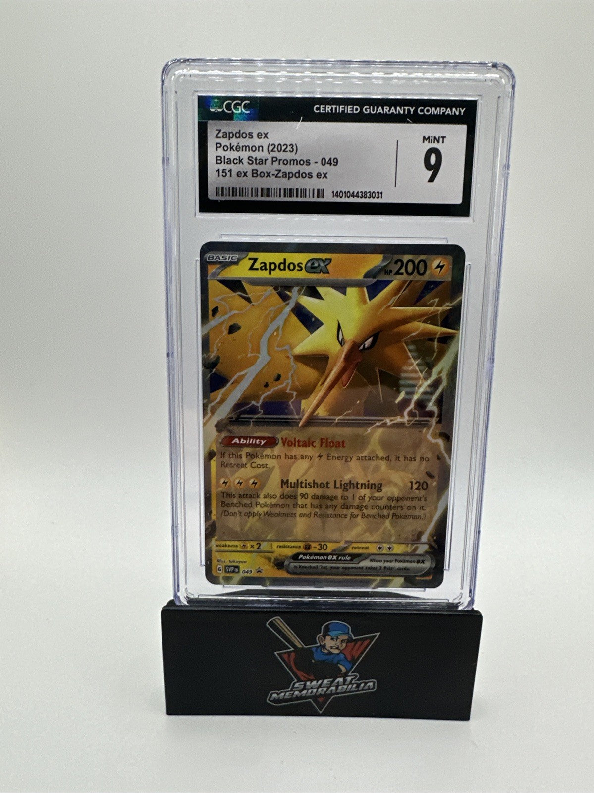 CGC 9 Mint Zapdos ex Pokemon (2023) Black Star Promos - 049