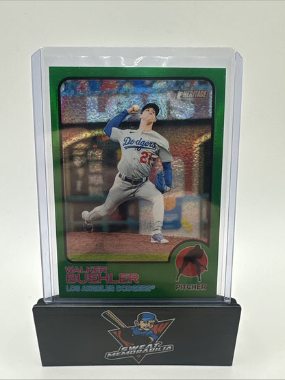 2022 Topps Heritage Baseball Walker Buehler Chrome Green Refractor #273