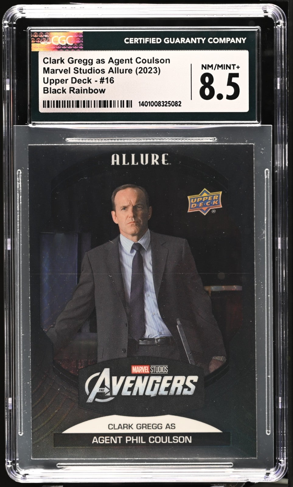 Clark Gregg - Agent Phil Coulson 2022 UP Marvel Allure Black Rainbow #16 CGC 8.5