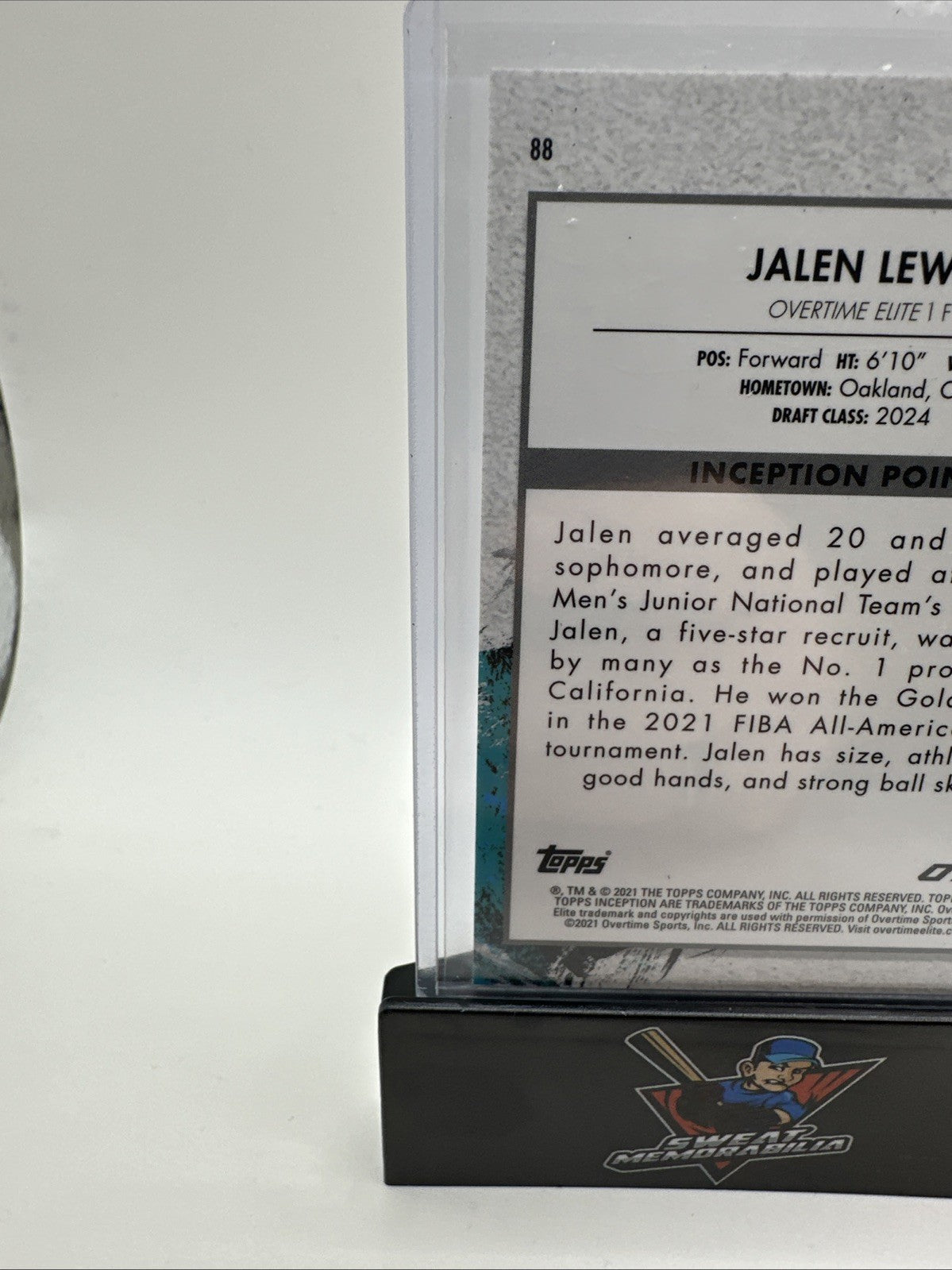 2021-22 Topps Inception OTE Overtime Elite Red /75 Jalen Lewis #IA-JL3 Auto