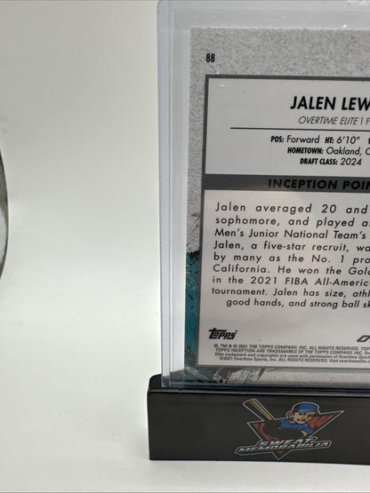 2021-22 Topps Inception OTE Overtime Elite Red /75 Jalen Lewis #IA-JL3 Auto