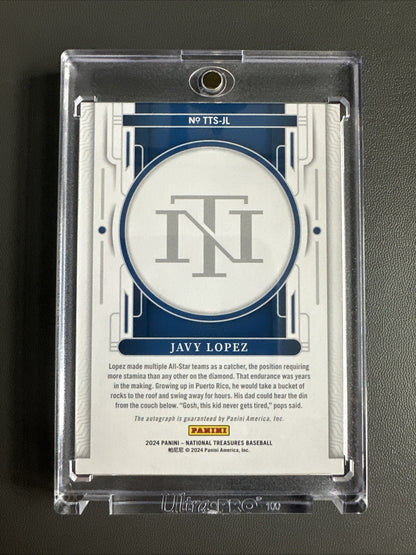 2024 National Treasures Timeless Talents Javy Lopez Auto 22/25 Atlanta Braves
