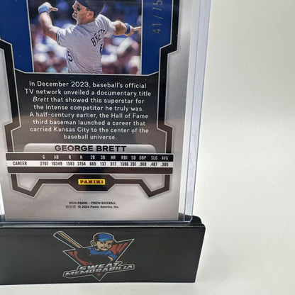 George Brett 2024 Panini Prizm Green Scope Prizm #41/75 Kansas City Royals