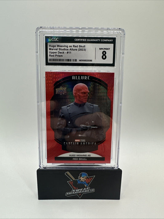 Hugo Weaving - Red Skull 2022 Upper Deck Marvel Allure Red Prism CGC 8