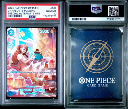 2025 One Piece OP 10 EN Charlotte Pudding Special Alternate Art PSA 10