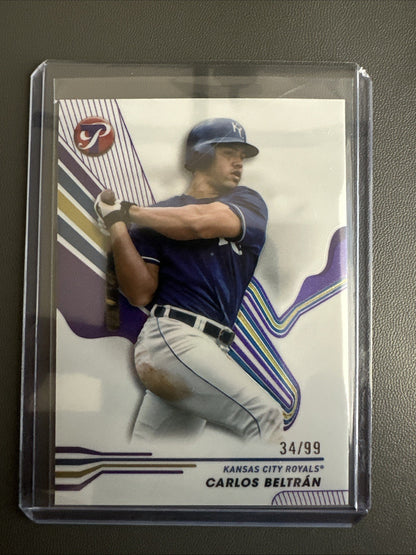 2024 Topps Pristine Baseball Carlos Beltran #163 Purple /99 Kansas City Royals