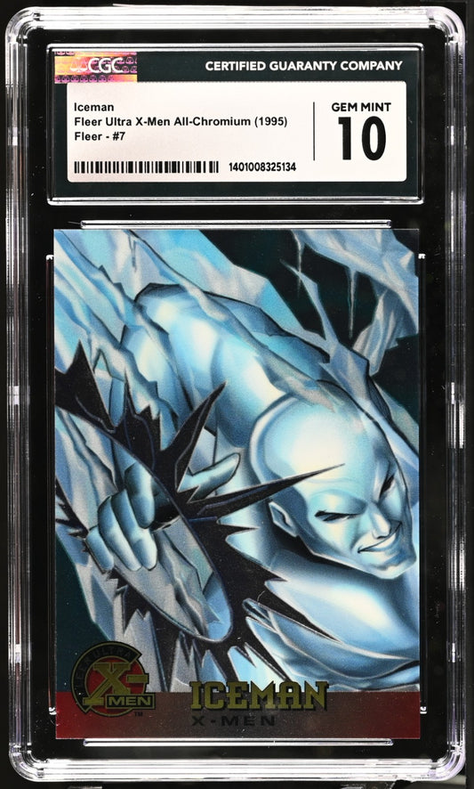 1995 FLEER ULTRA X-MEN CHROMIUM  ICEMAN # 7 CGC 10