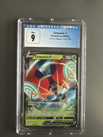 Pokemon 2020 Vivid Voltage Orbeetle V 020/185 CGC Mint 9