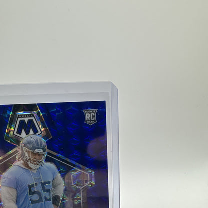 2024 PANINI PRIZM FB #307 BLUE MOSAIC JC LATHAM RC /99