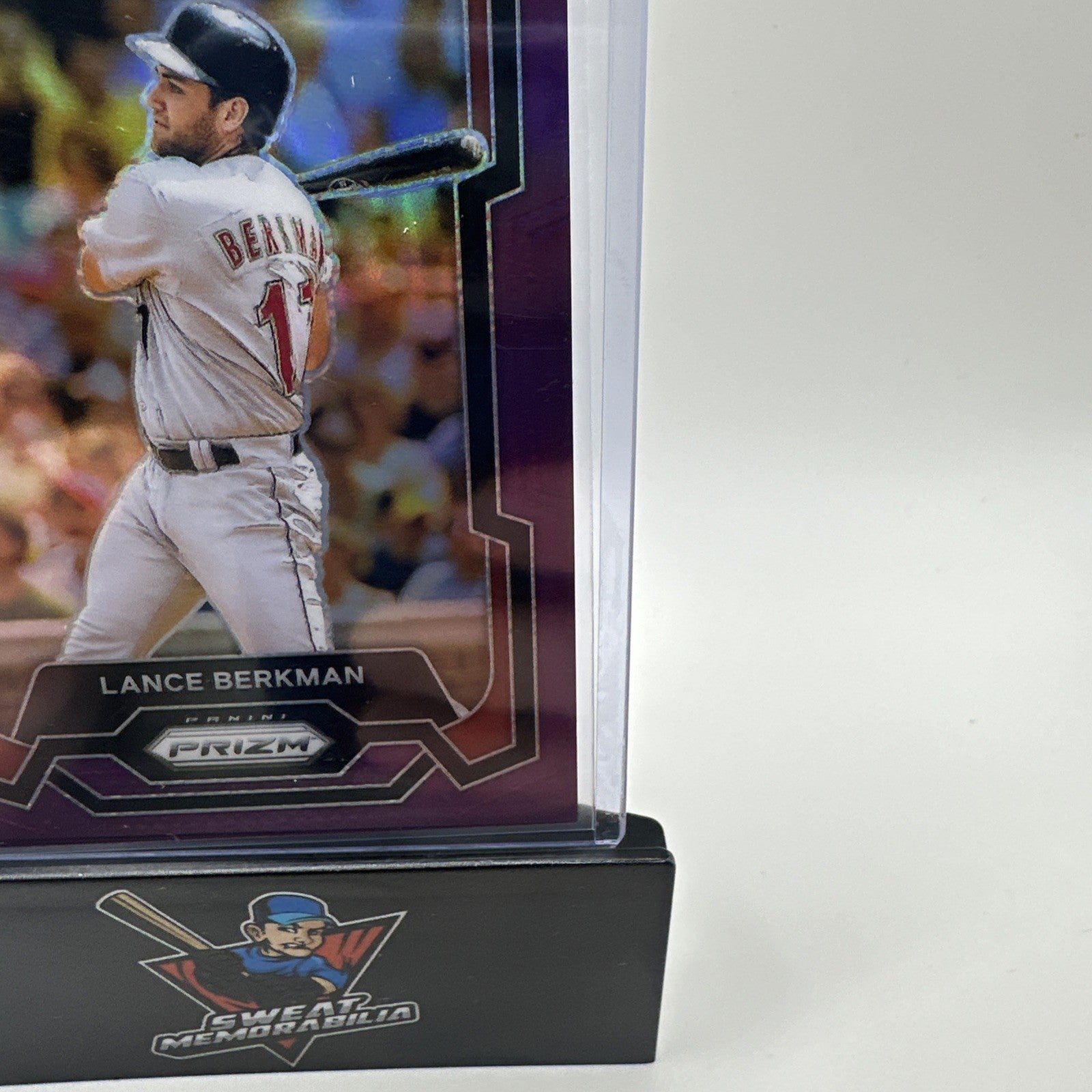 Lance Berkman 2024 Panini Prizm #258 Purple Prizm 76/99