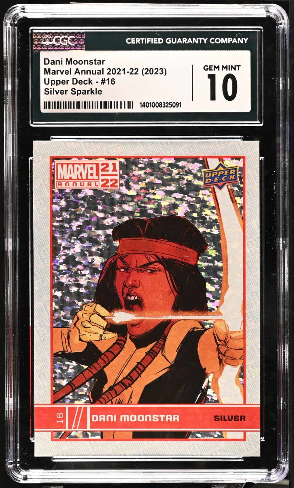 2021-22 Upper Deck Marvel Annual Dani Moonstar #16 Silver Sparkle CGC 10