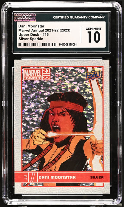 2021-22 Upper Deck Marvel Annual Dani Moonstar #16 Silver Sparkle CGC 10