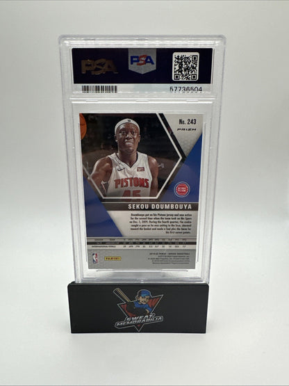 Sekou Doumbouya 2019-20 Panini Mosaic Pink Camo Prizm Rookie Card RC #243 PSA 10