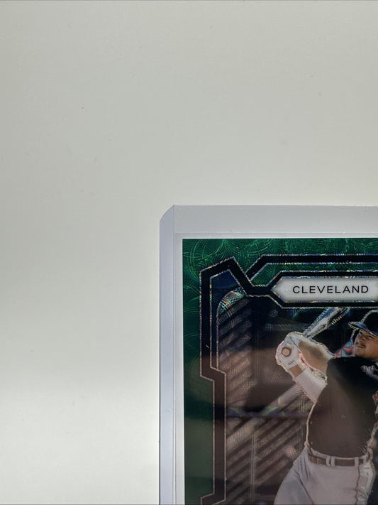 Kyle Manzardo (RC) 2024 Panini Prizm Baseball Green Pulsar Prizm /75