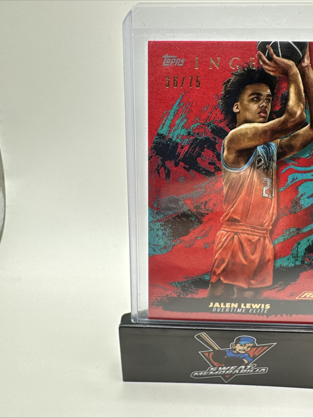2021-22 Topps Inception OTE Overtime Elite Red /75 Jalen Lewis #IA-JL3 Auto