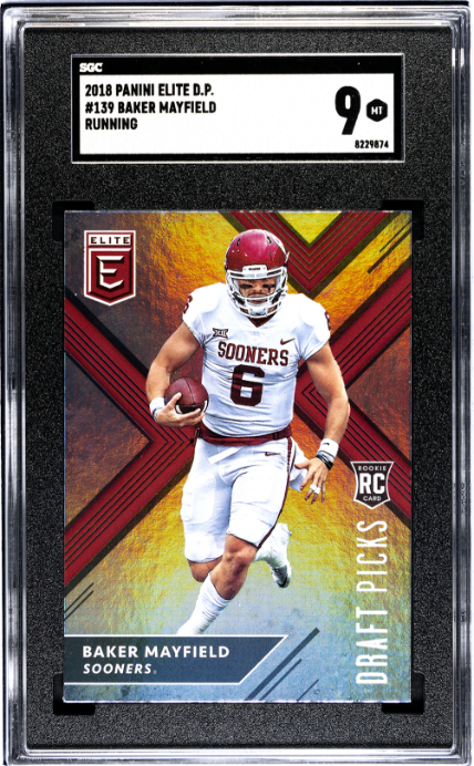 2018 Panini Elite Draft Picks Baker Mayfield #139 SGC 9