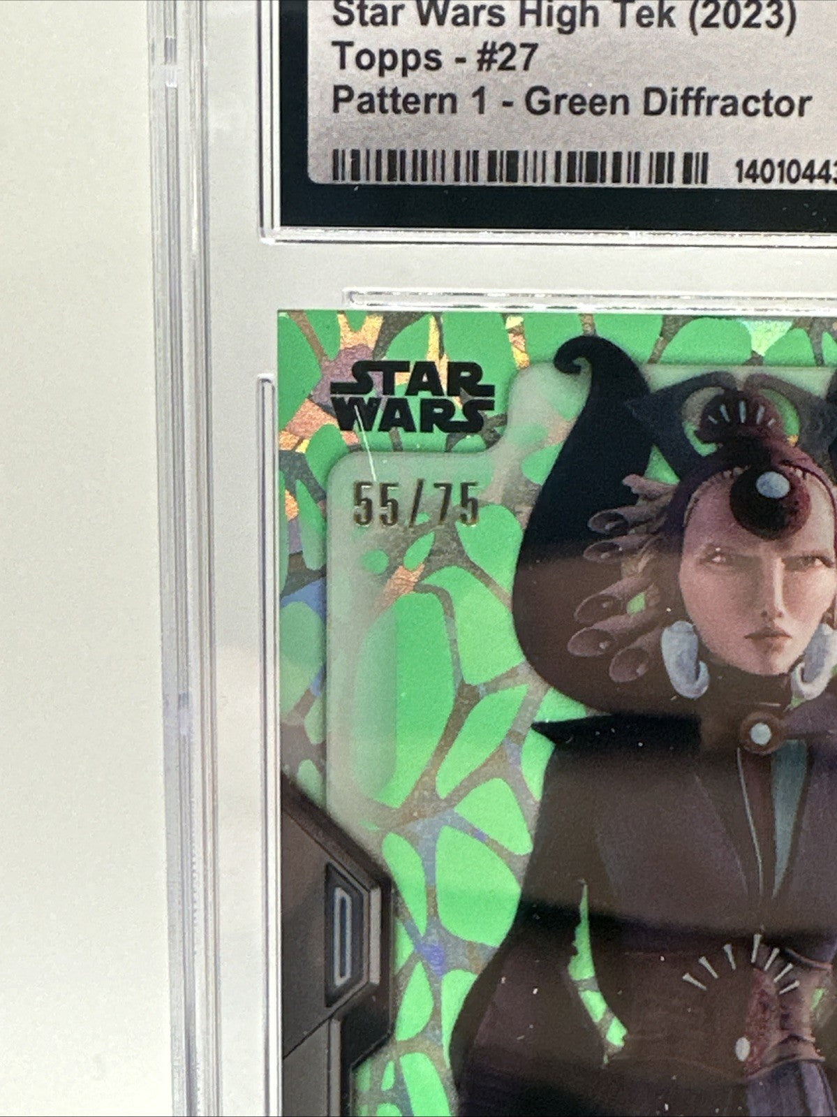 2023 Star Wars High Tek Duchess Satine Krykna Green /75 PSA 10