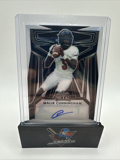 2023 Leaf Metal Football MALIK CUNNINGHAM Auto 3/5