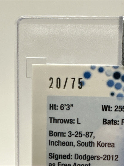 2022 Topps Pristine #126 Hyun-Jin Ryu Pristine Blue Refractor /75 - Near Mint