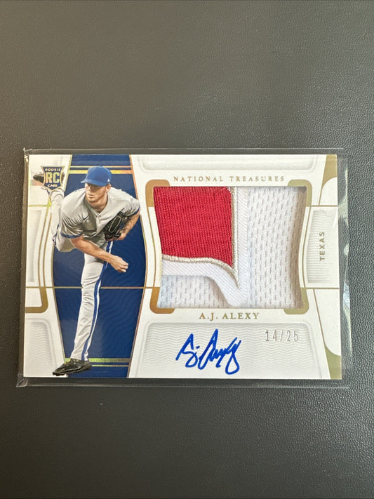 2022 NATIONAL TREASURES A.J. ALEXY RPA Rookie Patch AUTO /25