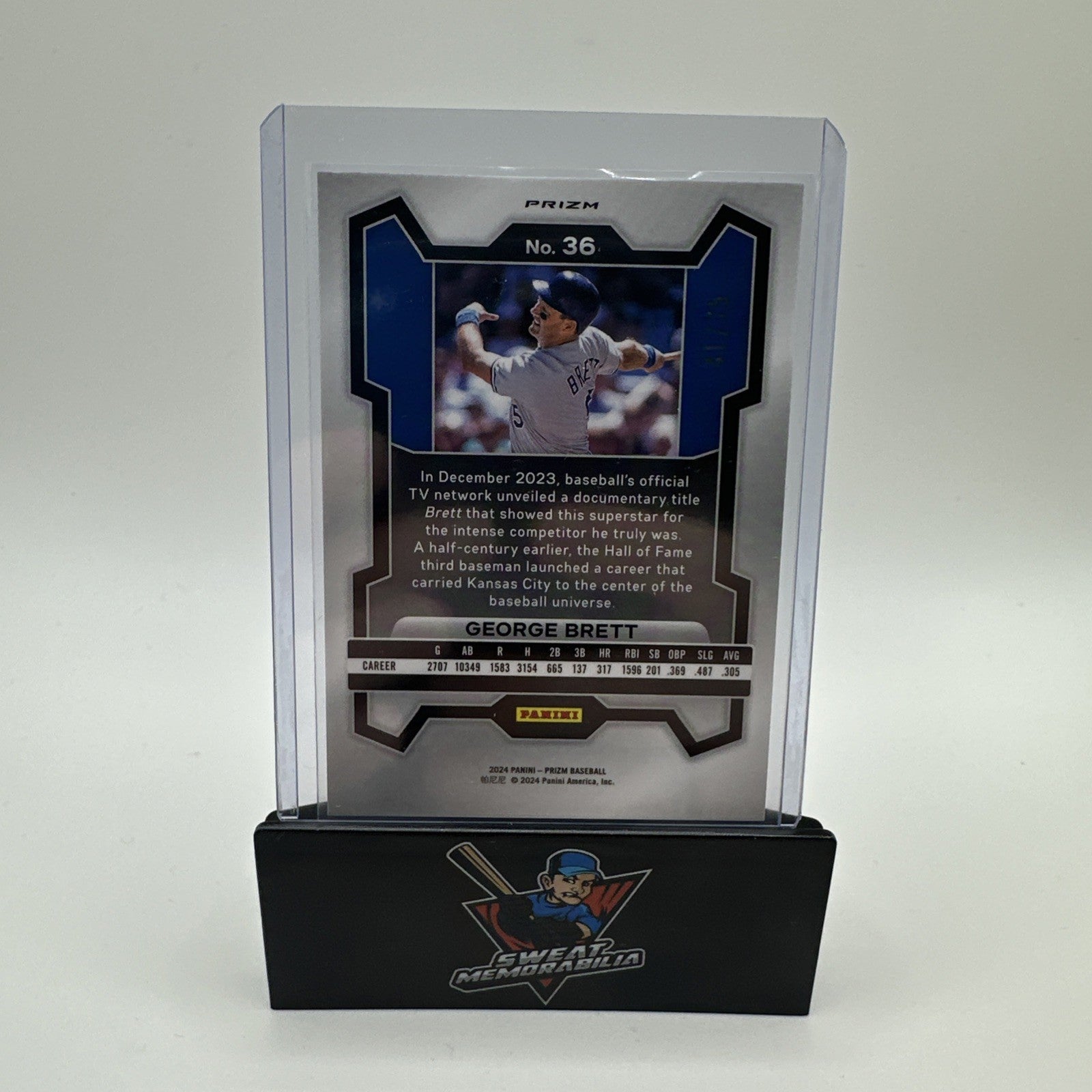 George Brett 2024 Panini Prizm Green Scope Prizm #41/75 Kansas City Royals