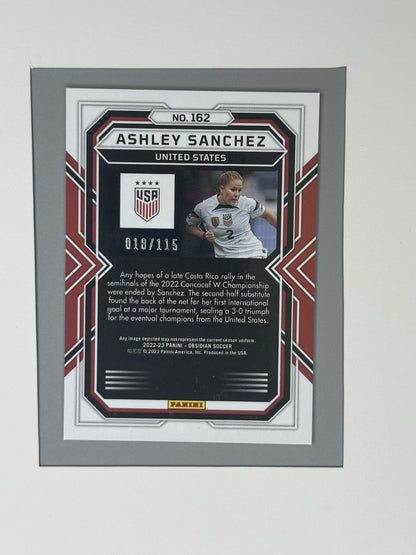 2022-23 Panini Obsidian Ashley Sanchez Black Etch 18/115 #162