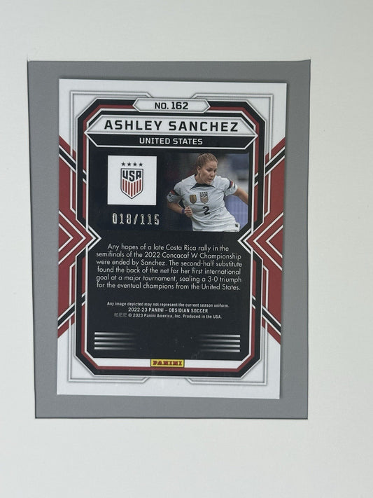 2022-23 Panini Obsidian Ashley Sanchez Black Etch 18/115 #162