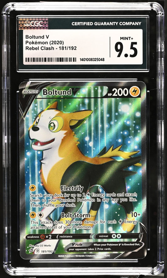 Pokemon 2020 Rebel Clash Boltund V #181/192 CGC 9.5
