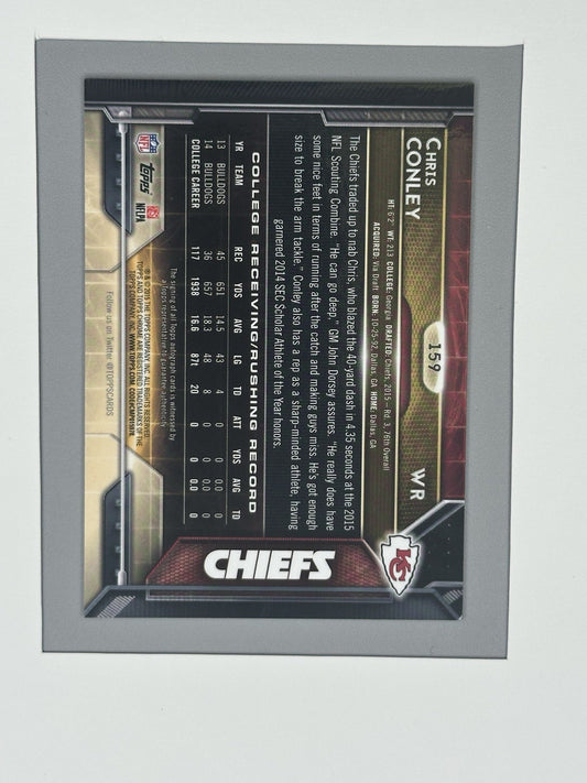 2015 Topps Chrome Chris Conley RC Auto #159 Chiefs