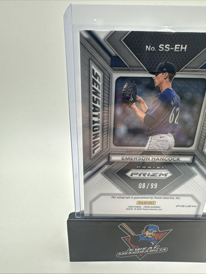 2024 Panini Prizm- Emerson Hancock(RC)-Sensational Signatures- Auto- Mariners