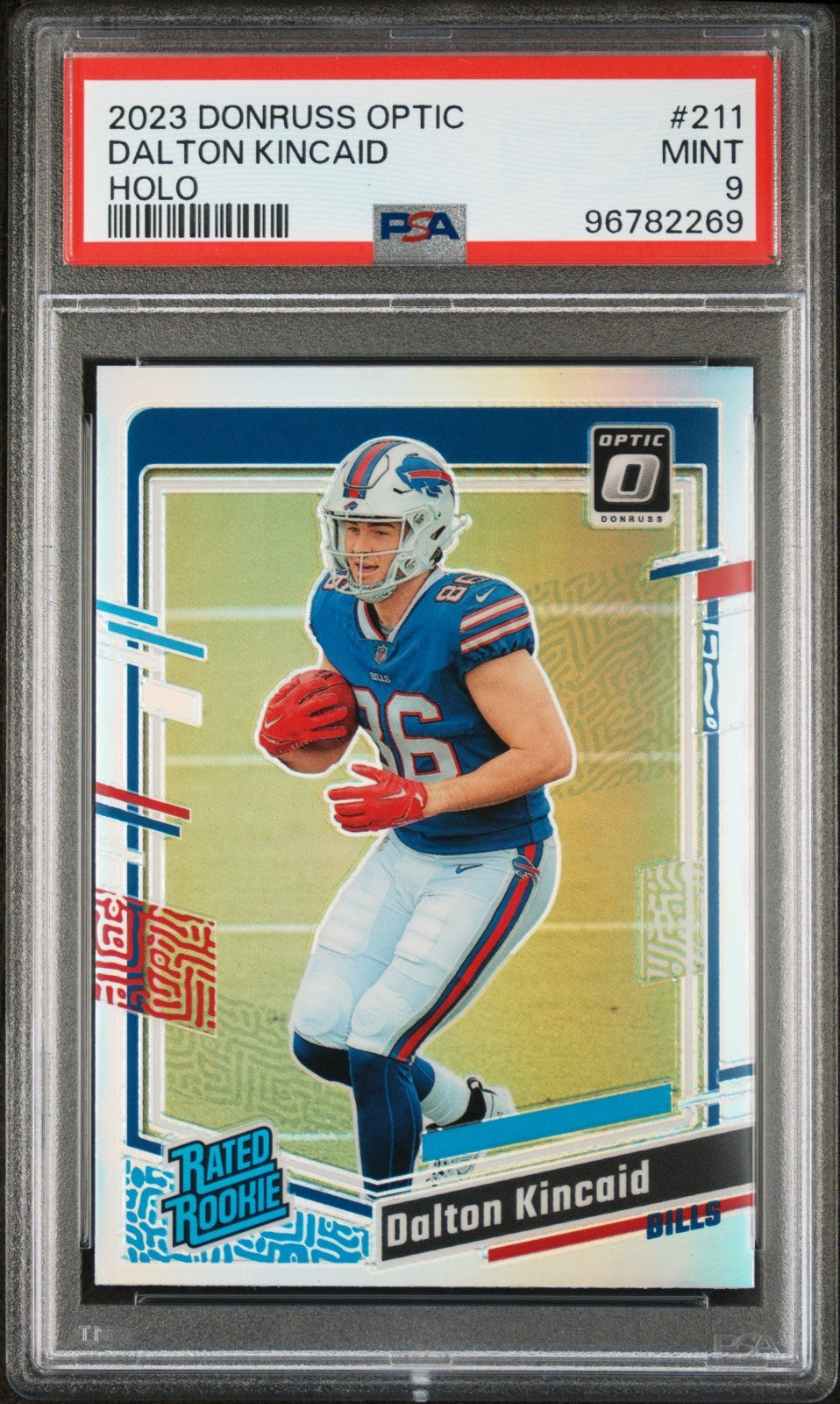 2023 Panini Donruss Optic Dalton Kincaid #211 HOLO PSA 9