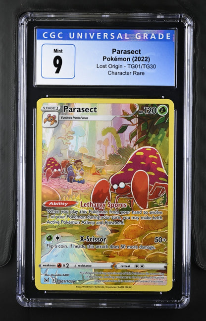 Pokemon 2022 Parasect TG01/TG30 Lost Origin Trainer Gallery Holo CGC 9