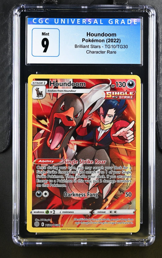 Pokemon 2022 Brilliant Stars Houndoom #TG10/TG30 CGC 9