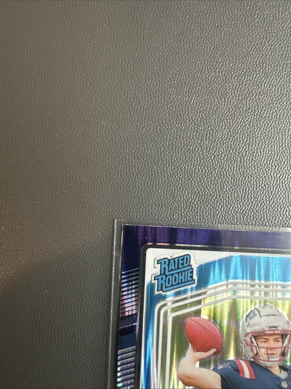 2024 Panini Donruss Optic - Rated Rookie Drake Maye (RC) #229, Purple Shock 