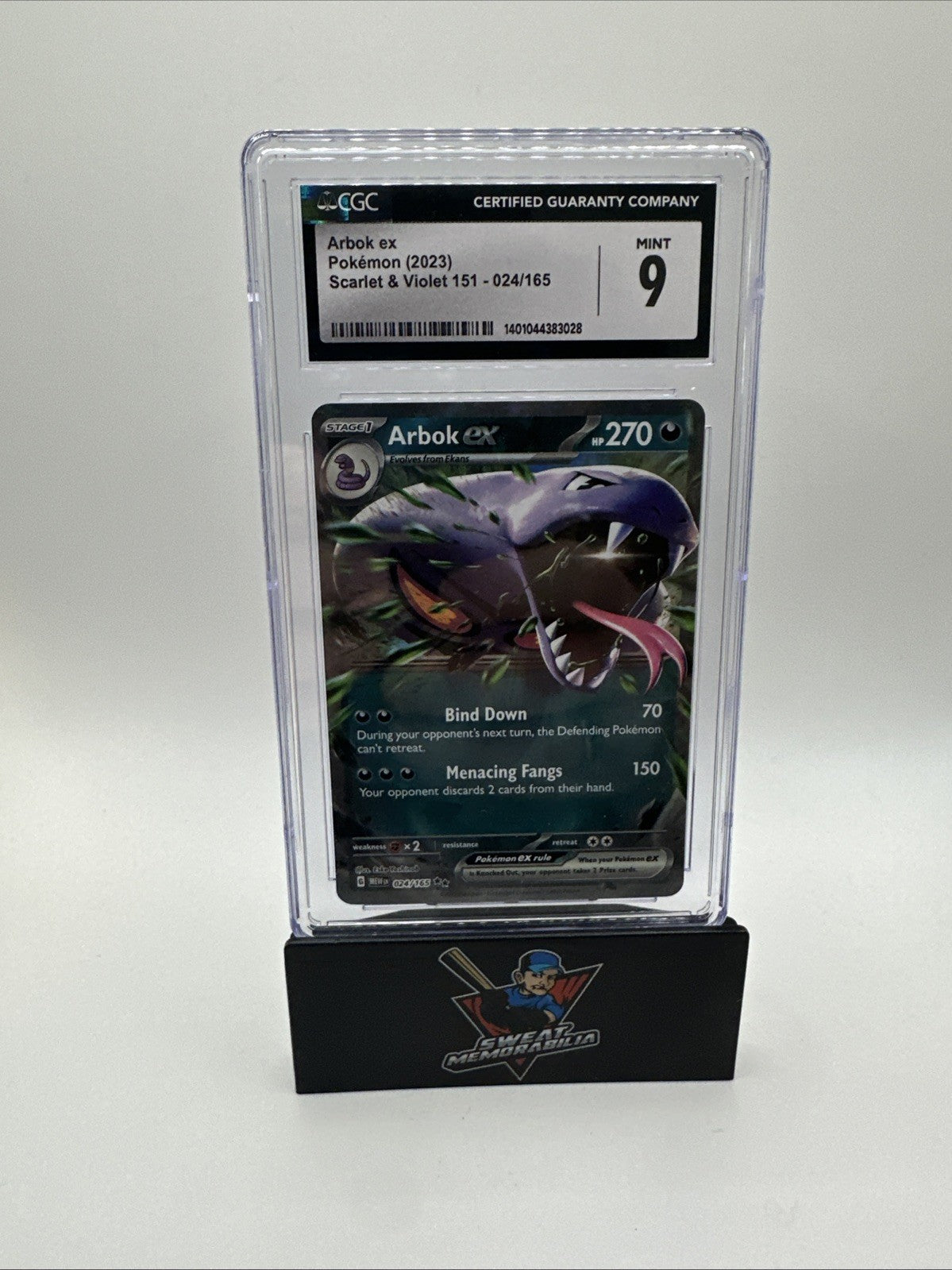 CGC 9 Pokemon Arbok EX 024 Pokemon 151 Full Art 024/165