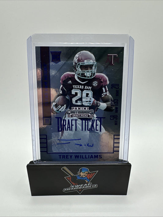 2015 Panini Contenders Draft Picks - #273 Trey Williams Blue Prizm