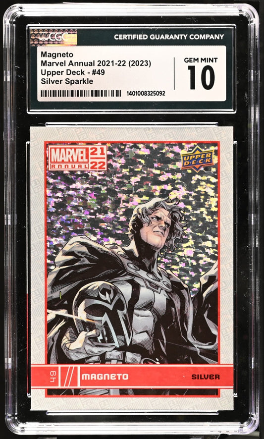 2021-22 Upper Deck Marvel Annual #49 Magneto Silver Sparkle CGC 10