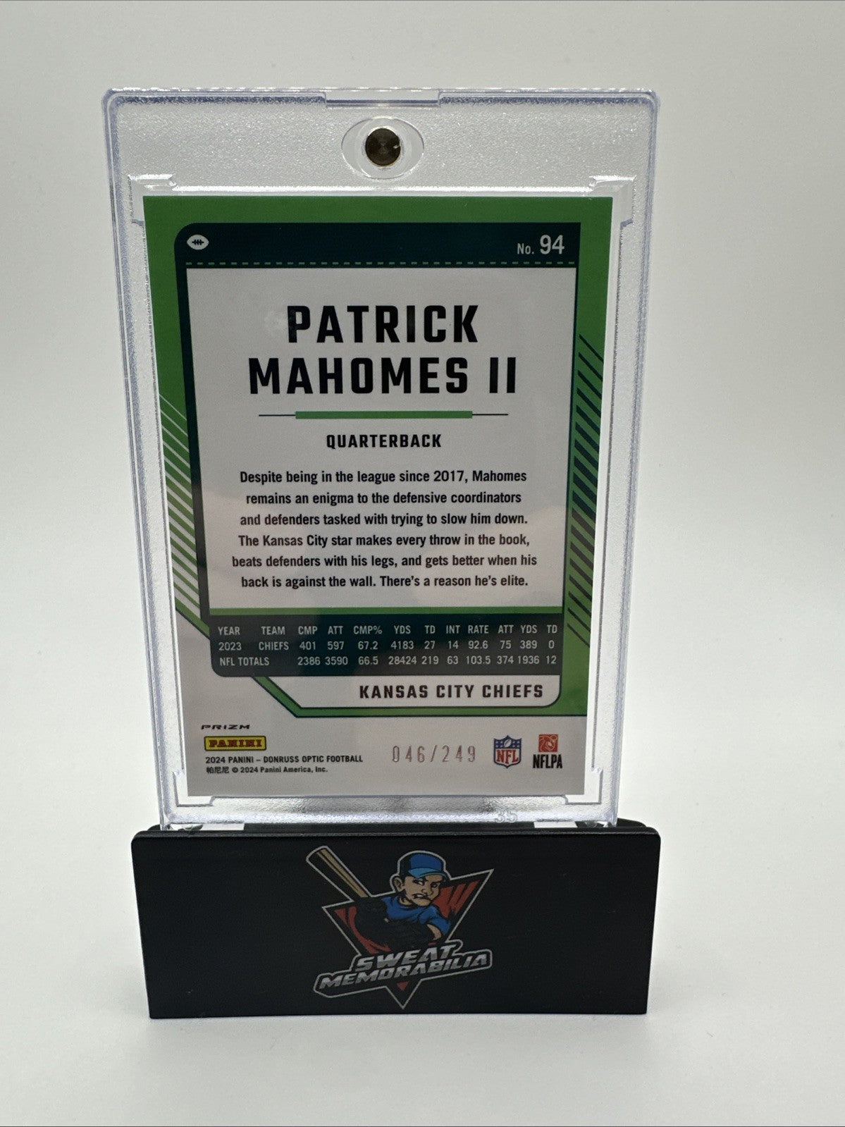 Patrick Mahomes 2024 Optic ORANGE /249 Chiefs