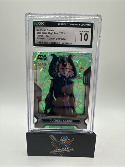 2023 Star Wars High Tek Duchess Satine Krykna Green /75 PSA 10