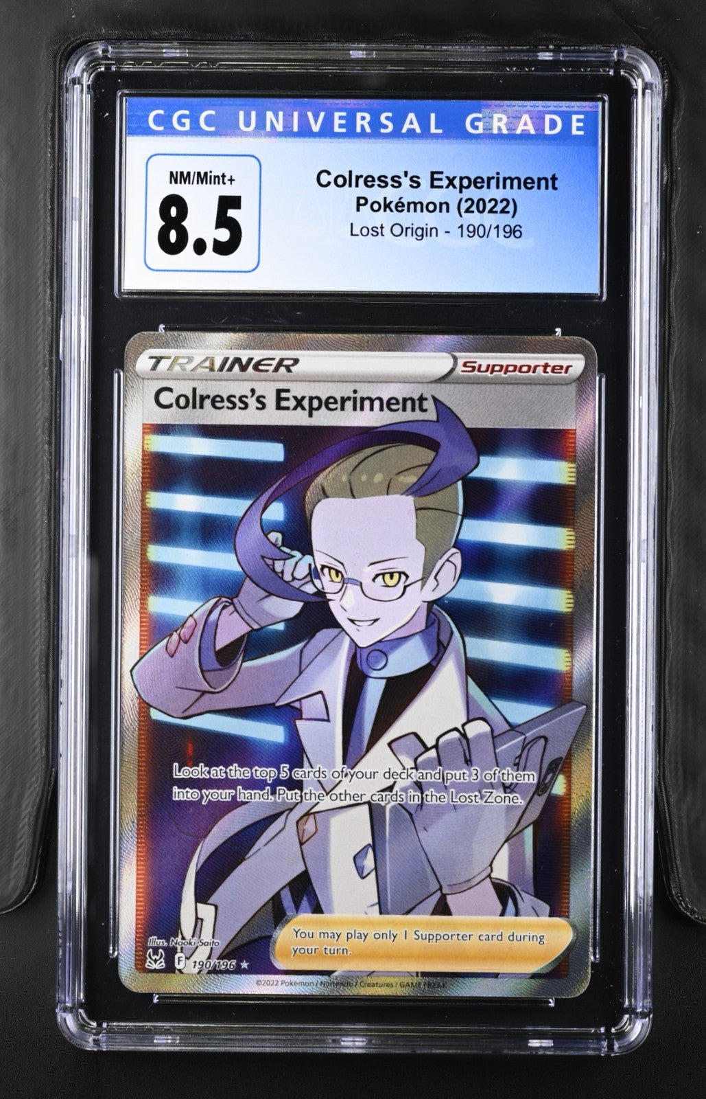 Pokémon 2022 Colress's Experiment Sword & Shield Lost Origin 190/196 CGC 8.5