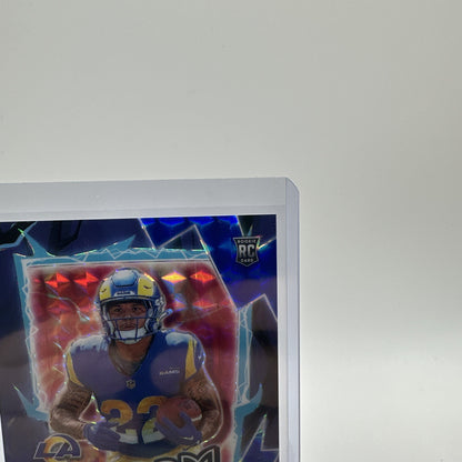 2024 Panini Mosaic Blake Corum #5 RC Rams Storm Silver/Blue 73/99